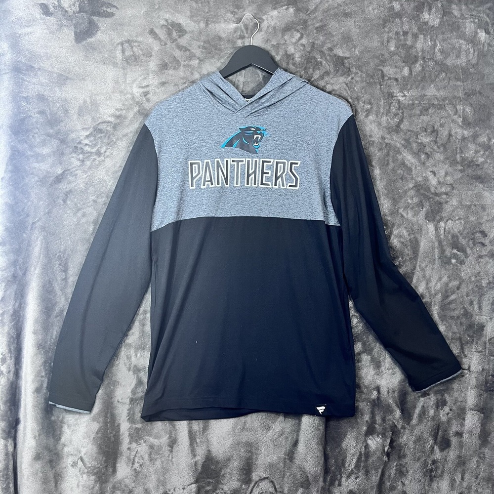 CAROLINA PANTHERS M  Black/ Gray Pullover Hoodie  FANATICS NFL Long Sleeve
